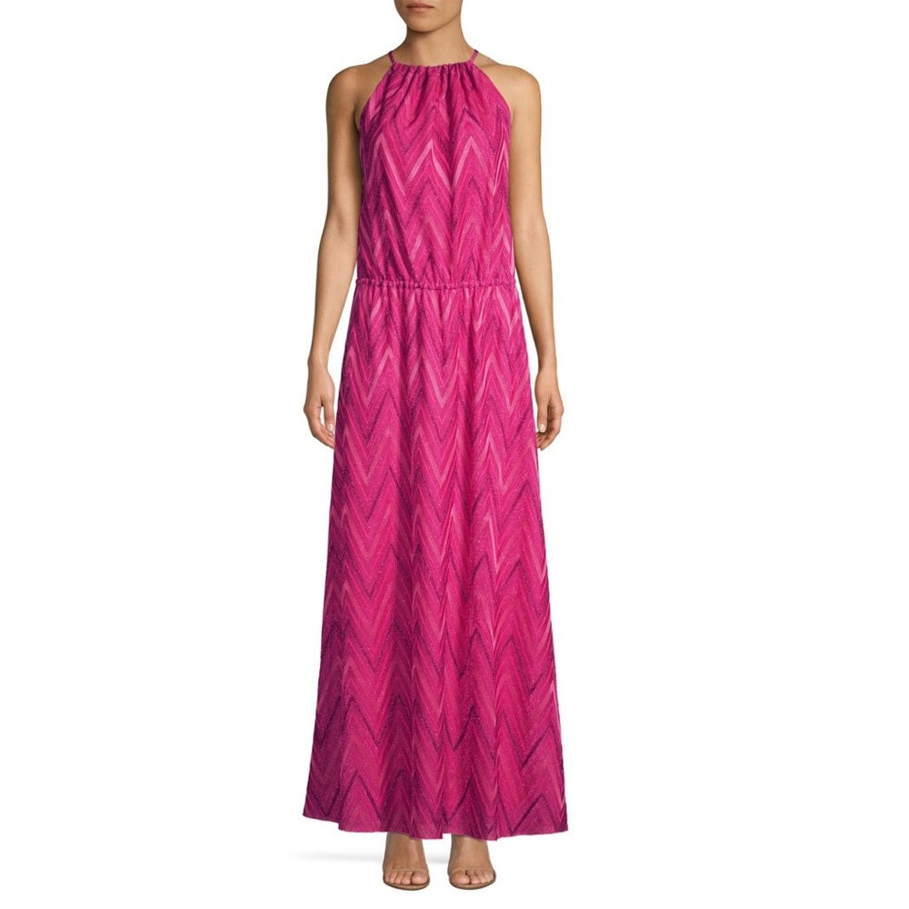 Mission Chevron Halter Maxi Dress